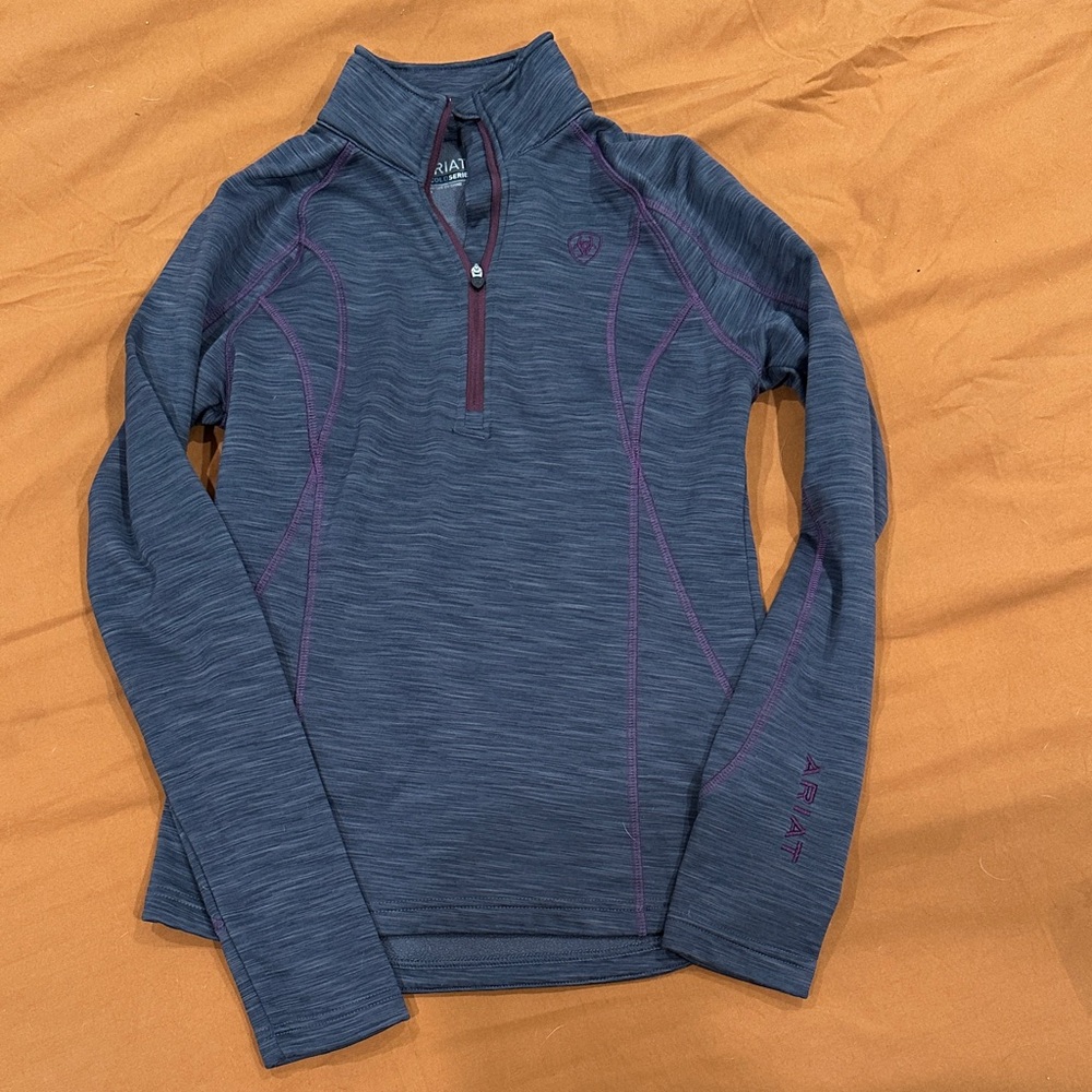 Ariat Women's Grays and Purple Quarter Zip